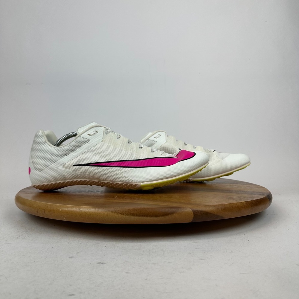 Newโ NWOB Mens Nike Zoom Rival Sprint White Spiked Track Running Shoes Size 14
